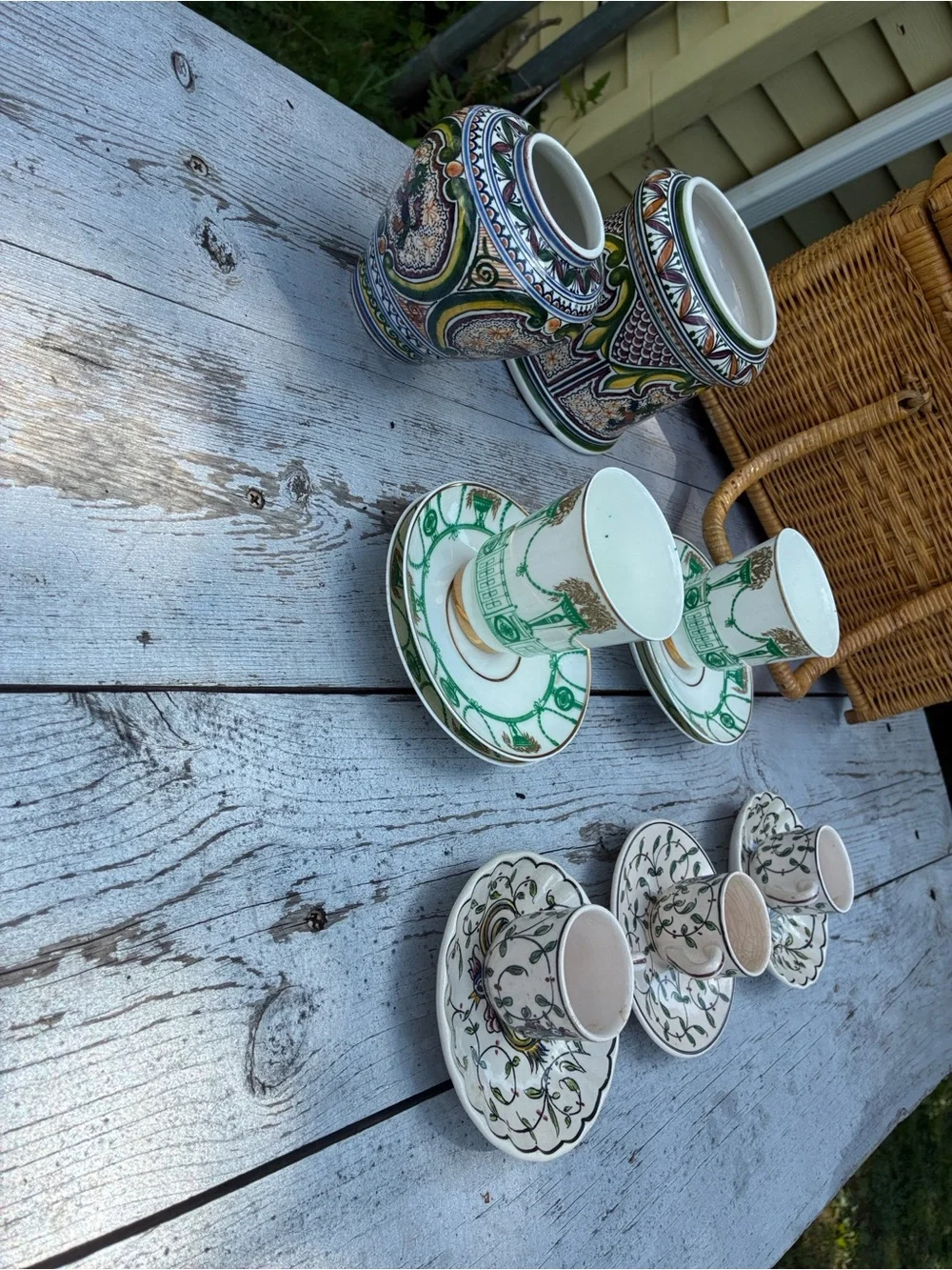 Vintage European Porcelain & Pottery Bundle - 7 Pieces (Lomonosov & Coimbra)
